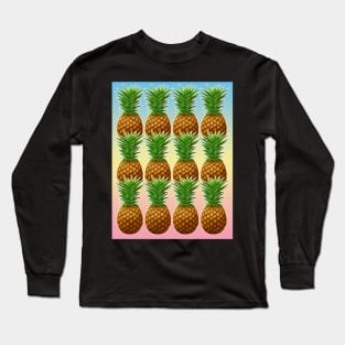 Pineapple Tropical Sunset Long Sleeve T-Shirt